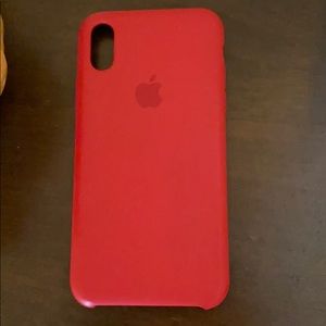Apple I phone silicone case red